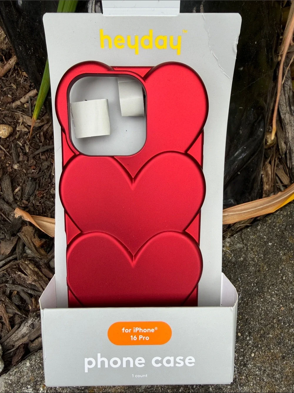 NEW heyday Red Triple Heart iPhone 16 Pro Case